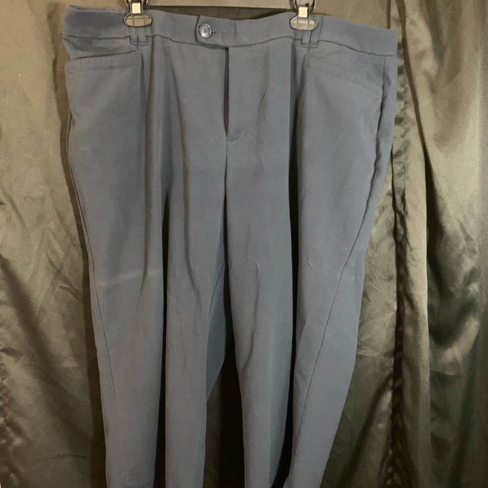 CJ Banks Blue 22w Average Cropped Work Pants